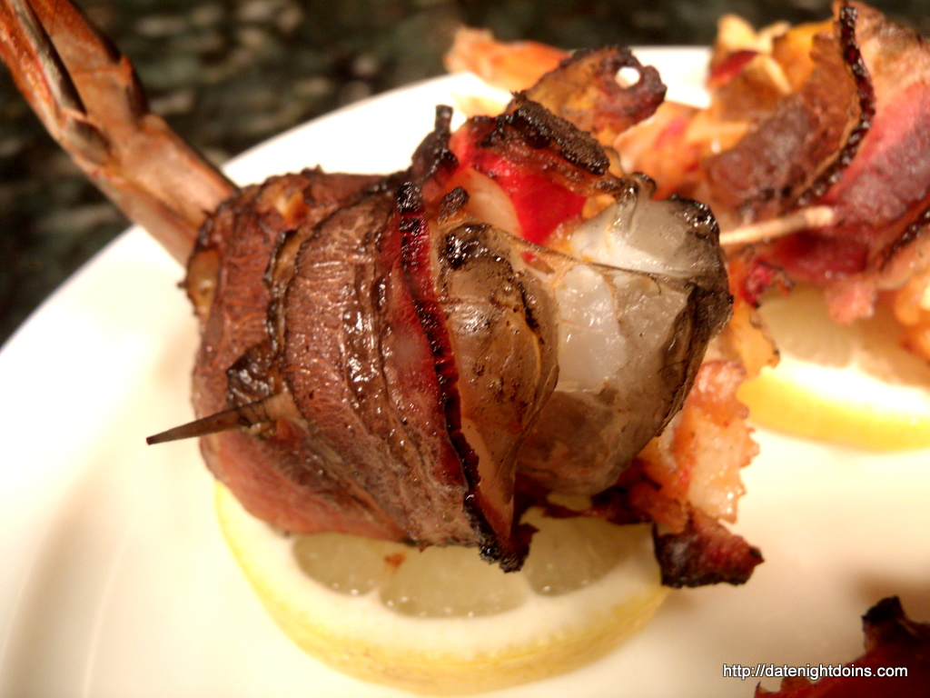 Bacon Wrapped, Seafood Stuffed Shrimp, wood pellet, grill, BBQ, smoker, recipe