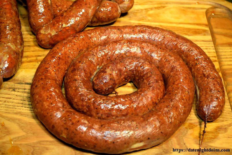 Homemade German Knackwurst