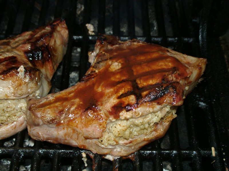 Tabasco Chipotle Stuffed Pork Chops