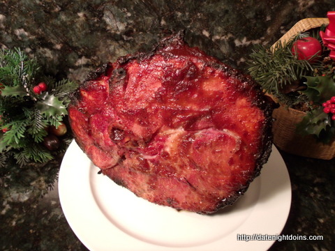 Cranberry Mustard Glazed Ham