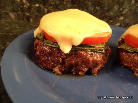 Caprese Burgers pellat grill recipe