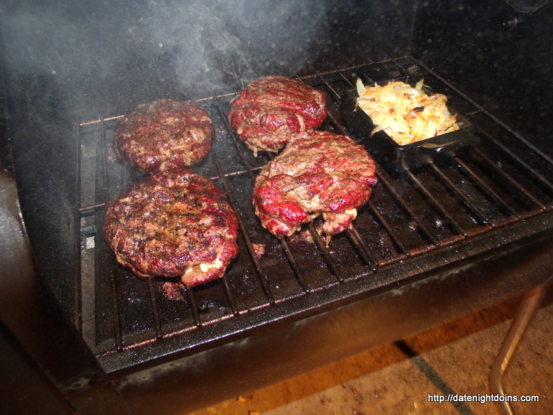 Double Stacked Stuffed Burgers