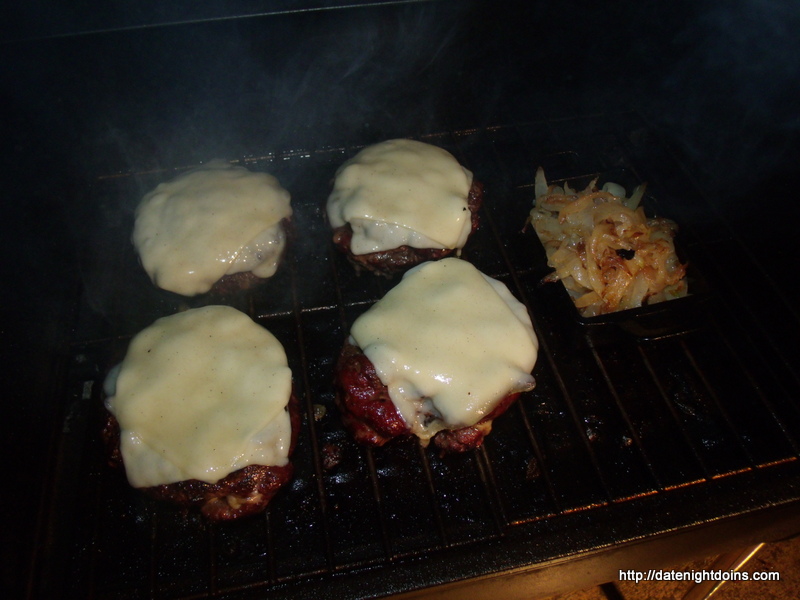 Double Stacked Stuffed Burgers 