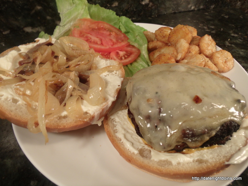 Double Stacked Stuffed Burgers