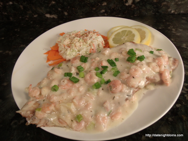 Red Snapper with Creamy Shrimp Sauce 