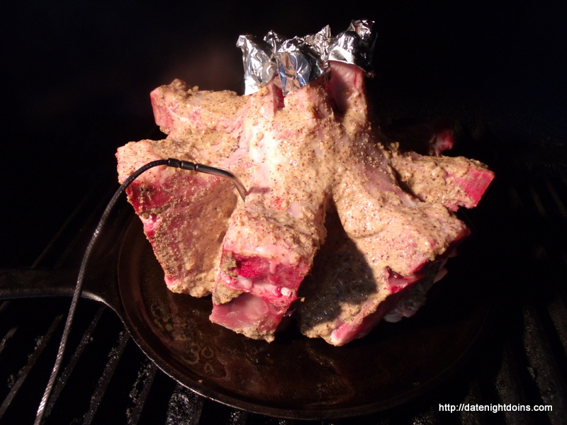 Maple Mustard Crown Roast of Pork pellet grill recipe BBQ smoker