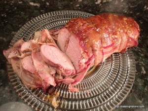 Read more about the article Jalapeno Glazed Bacon Wrapped and Stuffed Pork Loin
