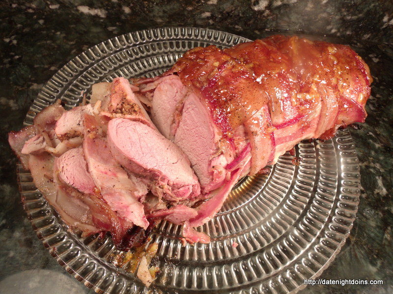 Jalapeno Glazed Bacon Wrapped and Stuffed Pork Loin pellet grill recipe BBQ smoker