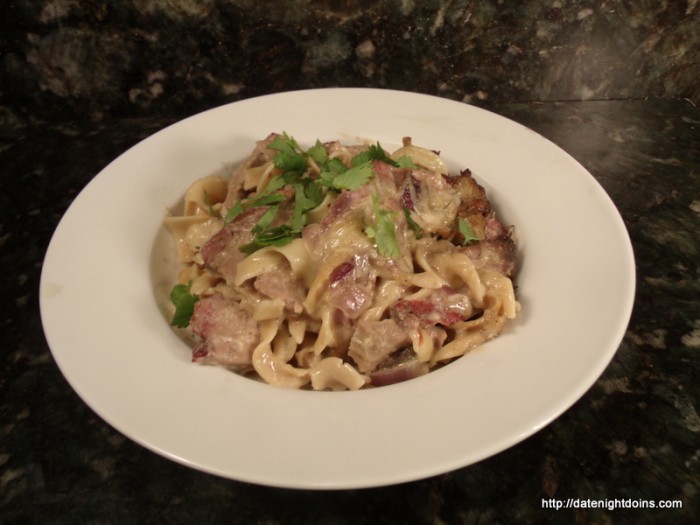  Beef Stroganoff Alfredo - Date Night Doins BBQ For Two