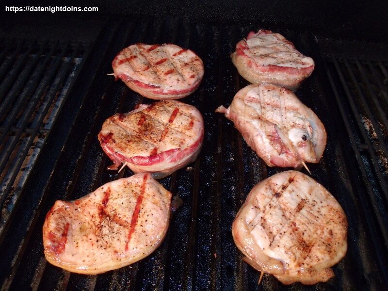 Bacon Wrapped Smoked Pork Loin Chops