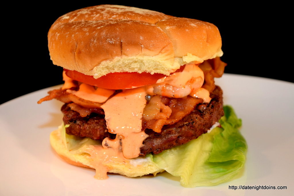 The Cajun Burger - Date Night Doins BBQ For Two