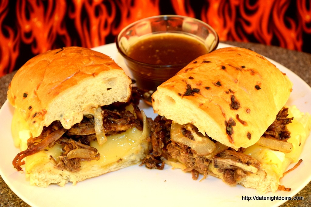 Shredded Beef & Swiss Subs for Two, wood pellet grill, recipe, smoker, BBQ