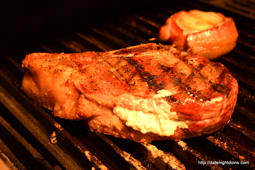Gorgonzola Stuffed Rib Steaks, Reversed Seared, wood pellet, grill, BBQ, smoker, recipe