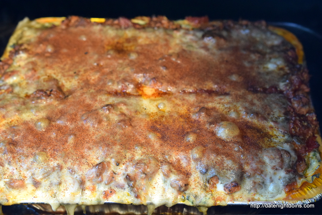 Traditional Sausage Lasagna, wood pellet, grill, BBQ, smoker, recipe