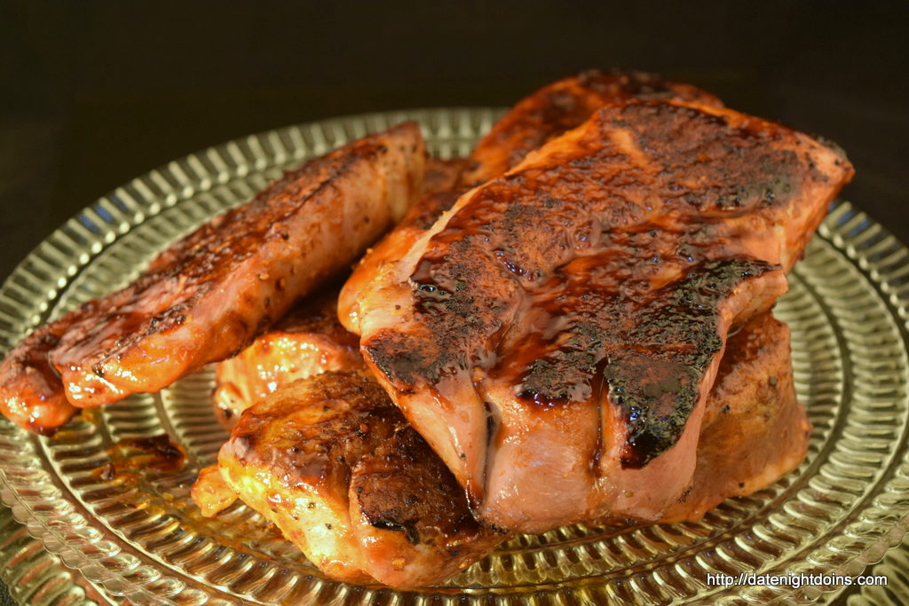 Bourbon Bacon, Pork Sirloin Chops