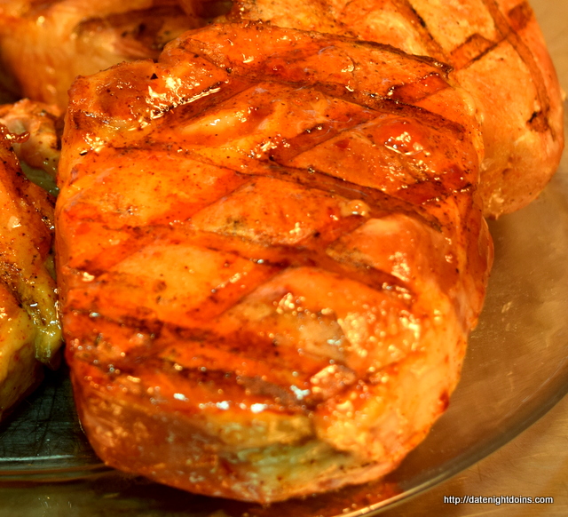 Strawberry Habanero Glazed Loin Chops