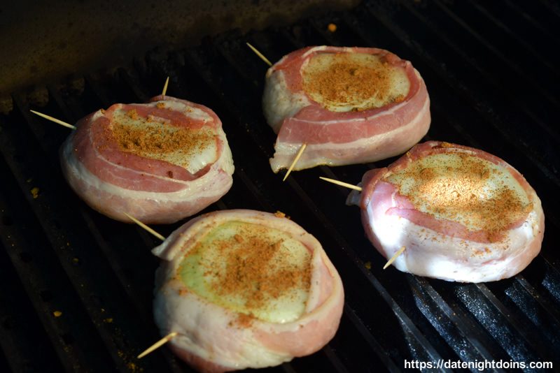 Bacon Wrapped Grilled Onion Slabs