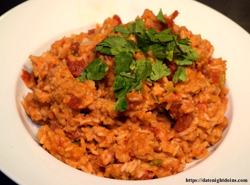 Spanish Rice Con Queso - Date Night Doins BBQ For Two