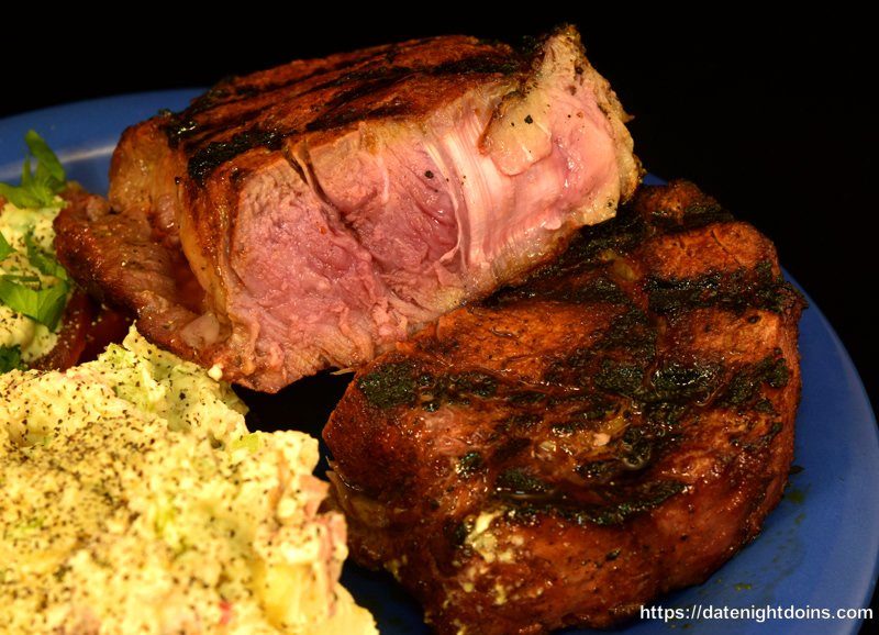 Steak on the Green Mountain Wood Pellet Grill