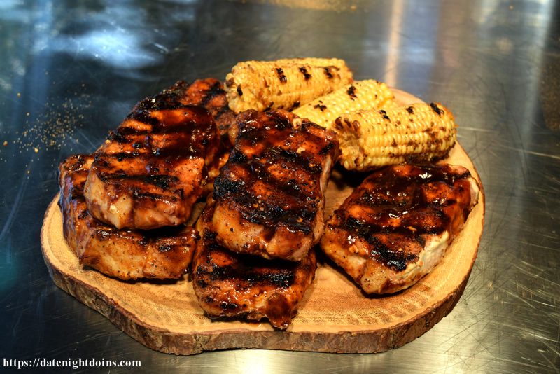 Raspberry Chipotle Pork Loin Chops Date Night Doins BBQ