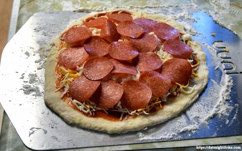 Double Pepperoni and Onion Pizza