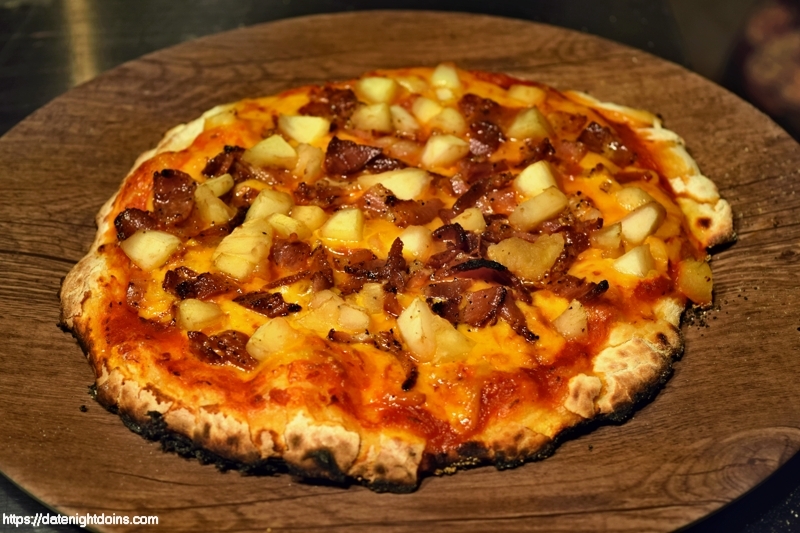 Apple Bacon Smoked Cheddar Pizza