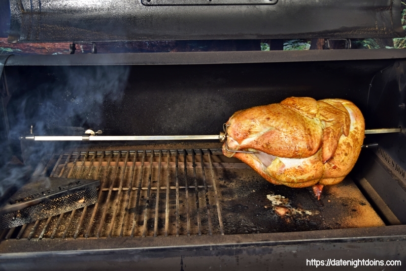 Simple Rotisserie Smoked Turkey