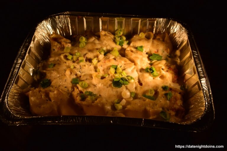 Chicken Stuffed Shells Primavera - Date Night Doins BBQ For Two